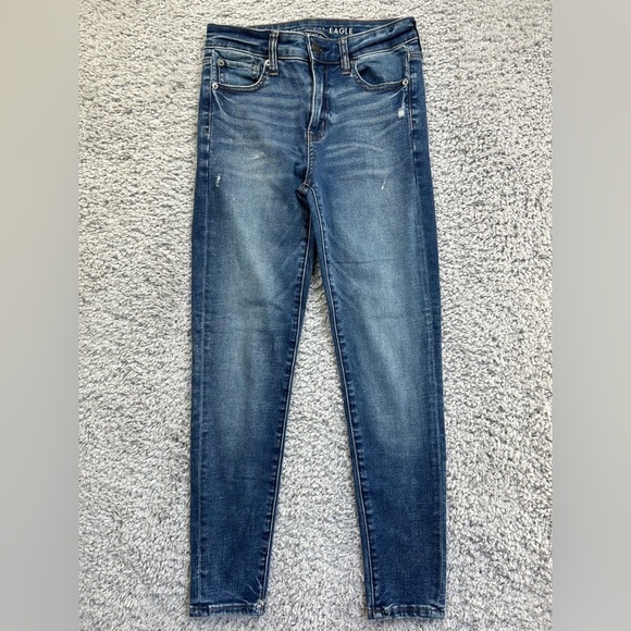 American Eagle Jeans Womens 4 Hi Rise Jegging Next Level Stretch Regular Wash - Picture 1 of 6